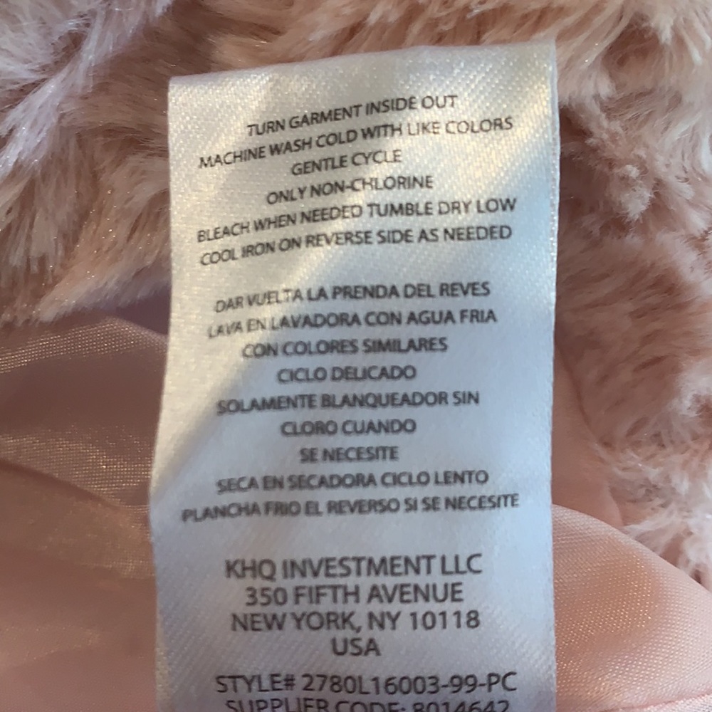 Juicy Couture Kids Pink Faux Fur Coat - Picture 6 of 6
